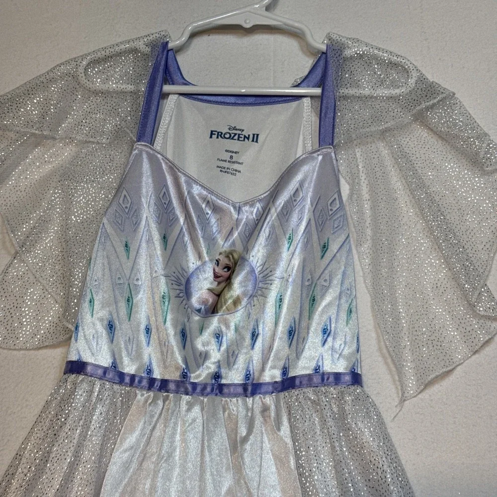 Frozen Disney Long Dress Costume For Girls Size 8 Halloween